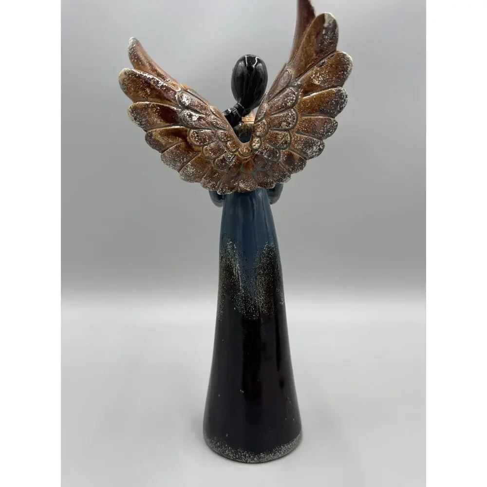 Rite Aid Angel Collection Christmas Angels Figurines Rustic Style 10” Lot Of 3